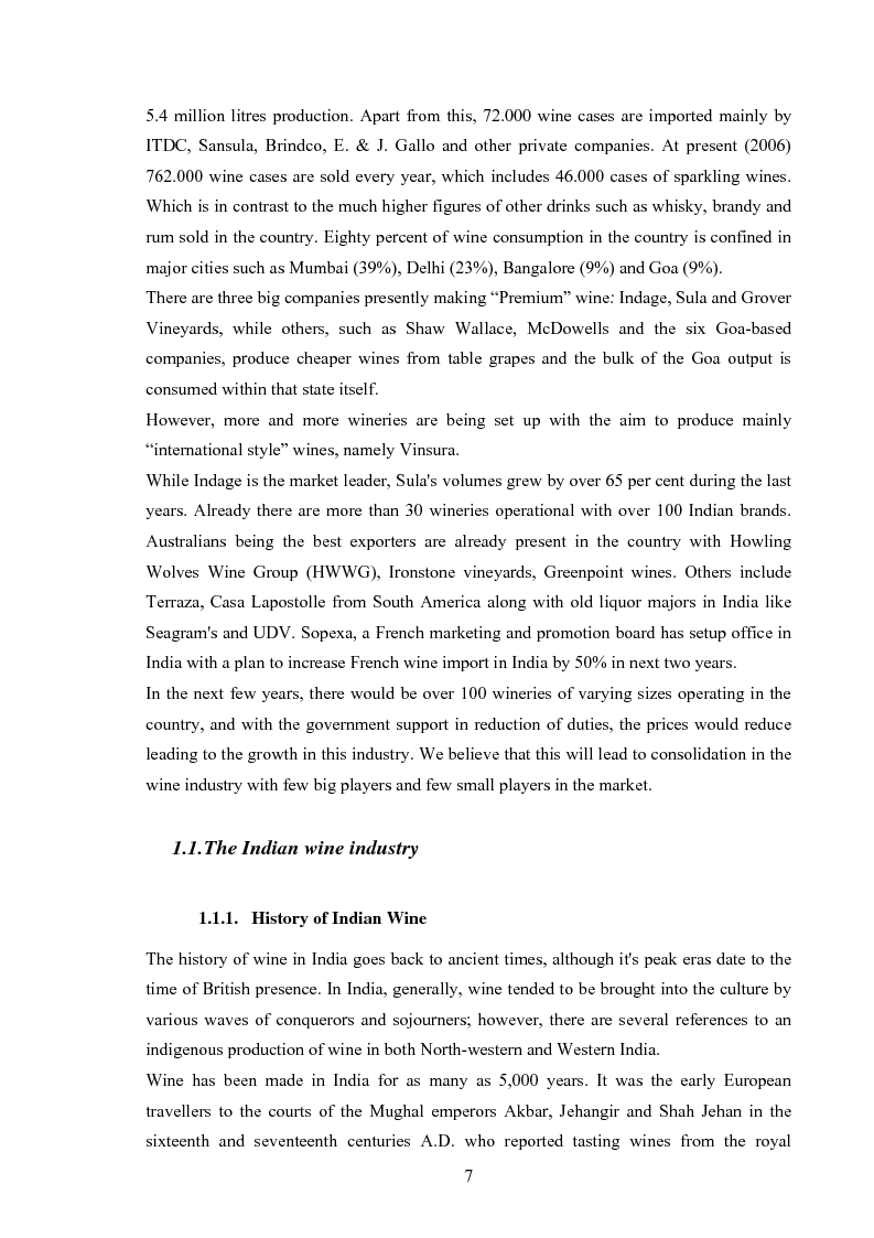 Anteprima della tesi: New Market Development for a Unique Italian Wine Brand into the Evolving Indian Market, Pagina 7