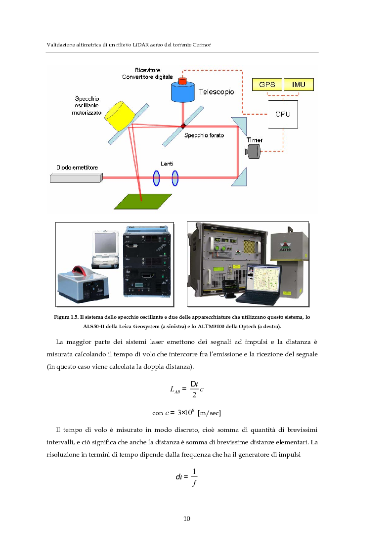 Anteprima della tesi: Validazione altimetrica di un rilievo LiDAR aereo del torrente Cormor, Pagina 10