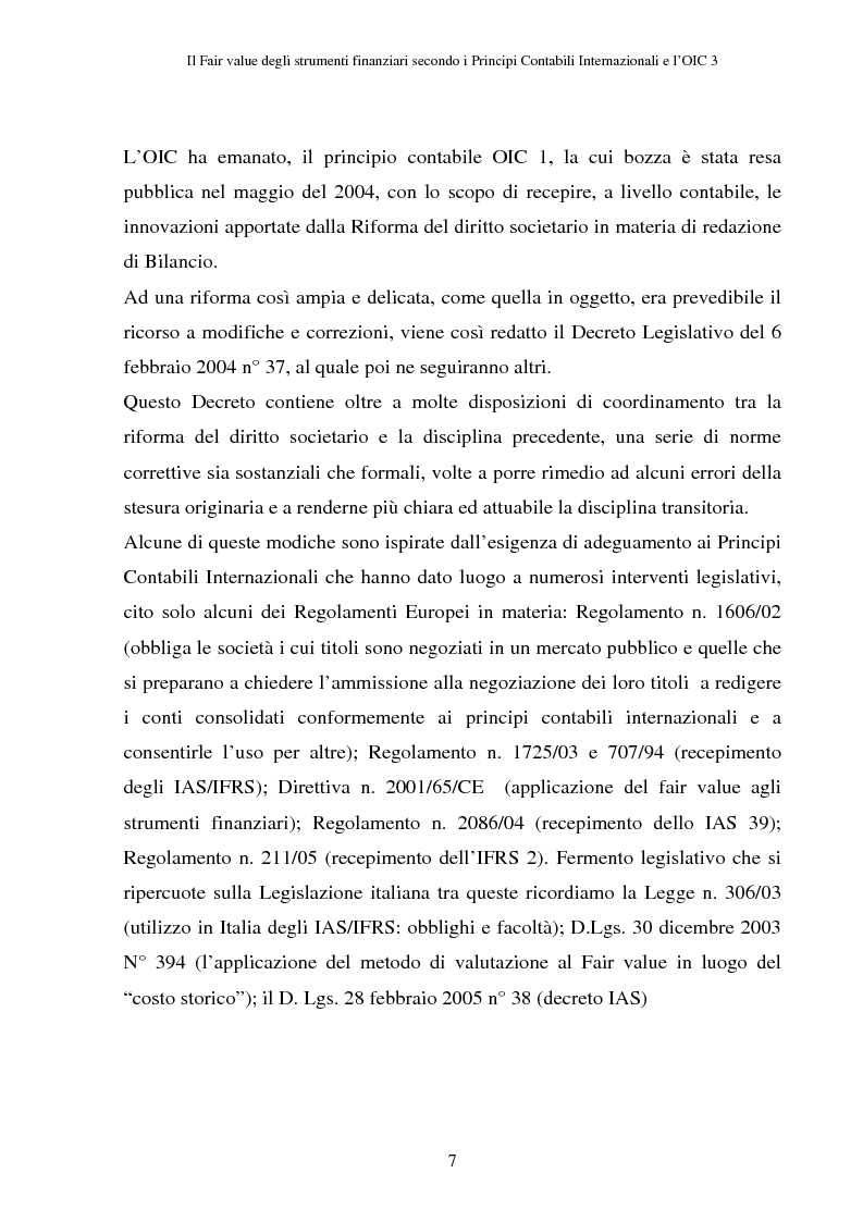 Anteprima della tesi: Il fair value degli strumenti finanziari secondo i principi contabili internazionali e l'OIC 3, Pagina 3