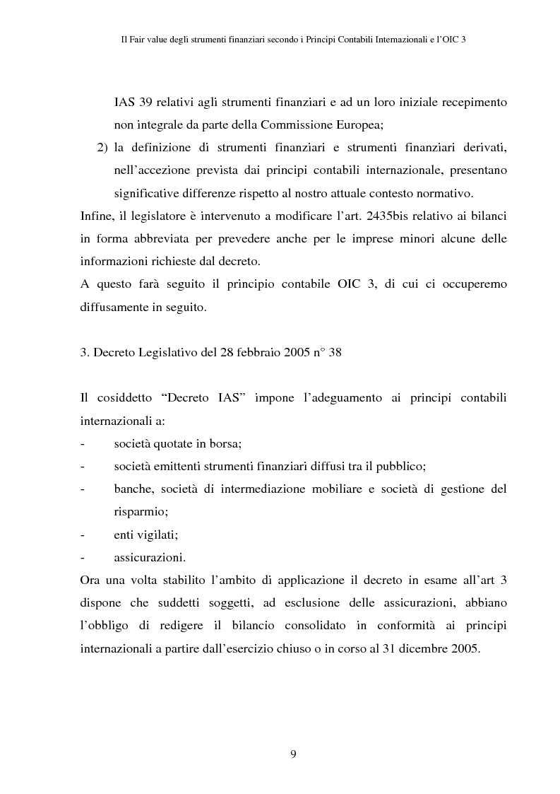 Anteprima della tesi: Il fair value degli strumenti finanziari secondo i principi contabili internazionali e l'OIC 3, Pagina 5