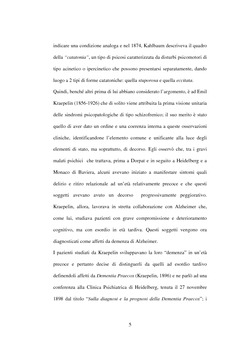 Anteprima della tesi: Esiti dell'esordio schizofrenico. Uno studio di follow-up a 5 anni nel Servizio Pubblico, Pagina 3