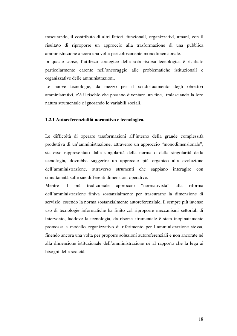 Anteprima della tesi: Il processo di sviluppo dell'E-government: il caso E-mountain Lazio, Pagina 11