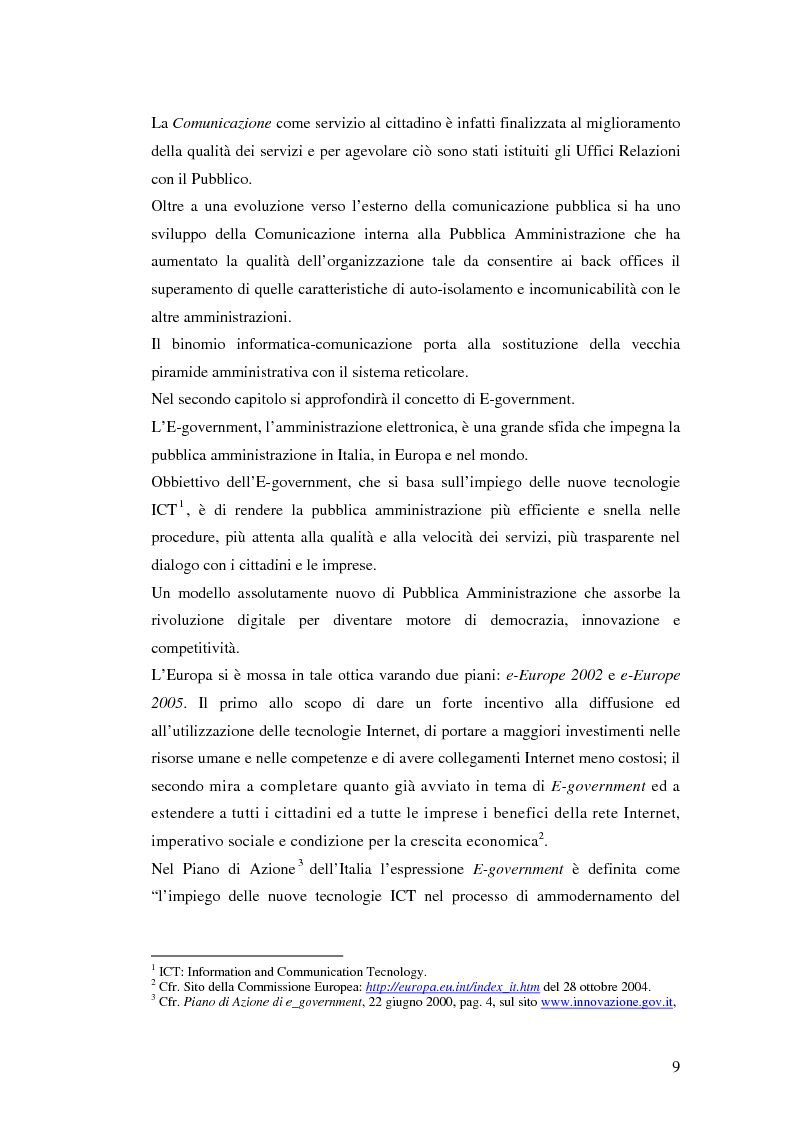 Anteprima della tesi: Il processo di sviluppo dell'E-government: il caso E-mountain Lazio, Pagina 2