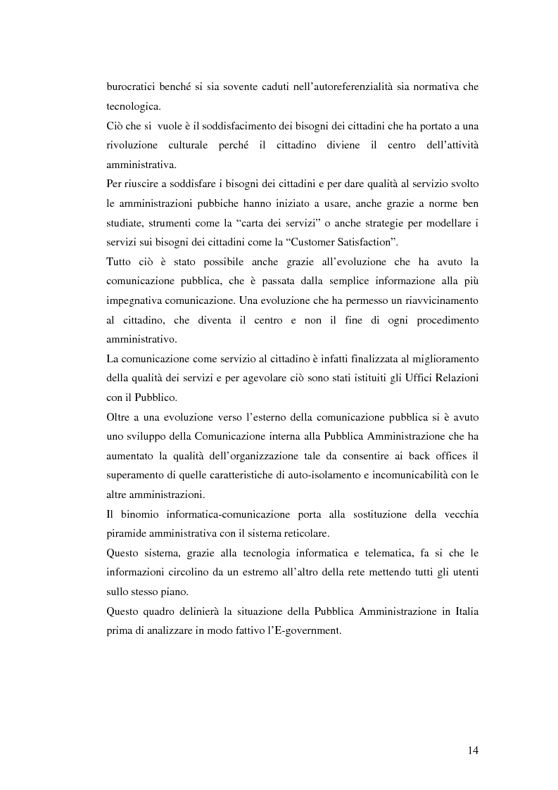 Anteprima della tesi: Il processo di sviluppo dell'E-government: il caso E-mountain Lazio, Pagina 7