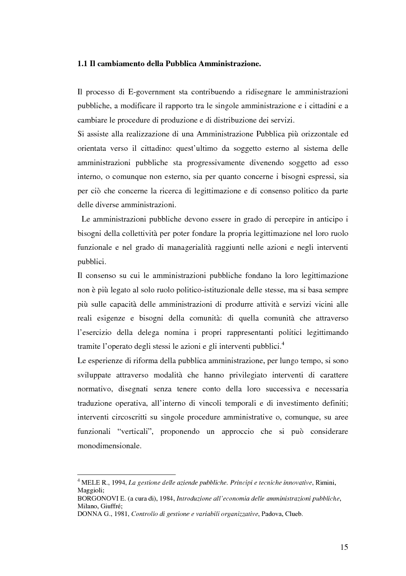 Anteprima della tesi: Il processo di sviluppo dell'E-government: il caso E-mountain Lazio, Pagina 8