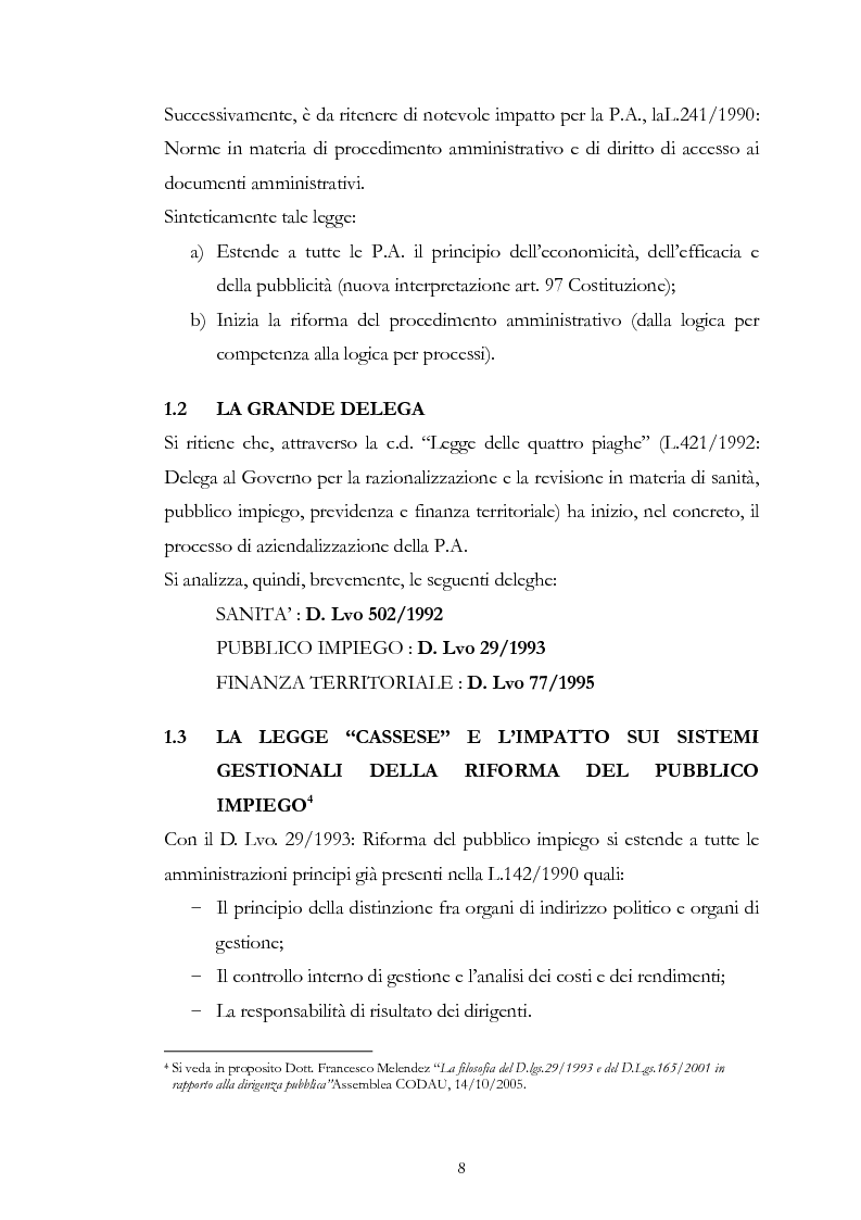 Anteprima della tesi: I principi contabili negli enti locali. Confronto con i principi contabili nazionali ed internazionali nel settore privato., Pagina 2