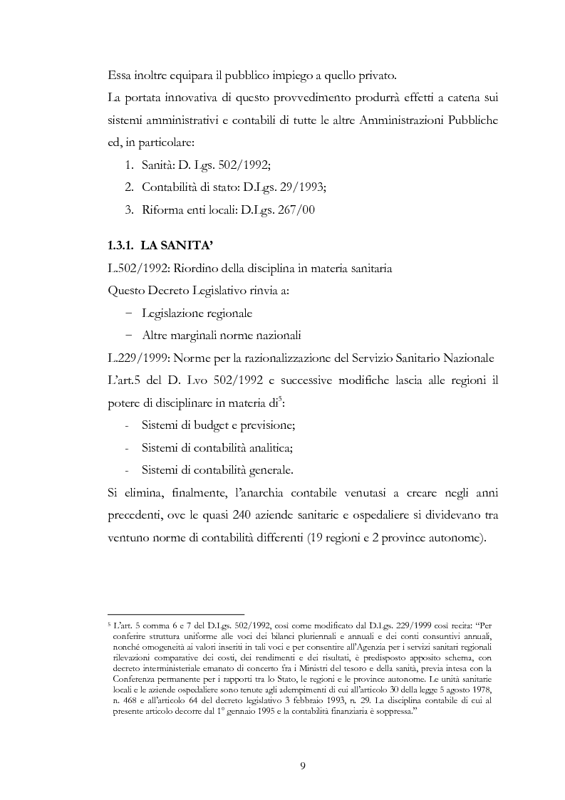 Anteprima della tesi: I principi contabili negli enti locali. Confronto con i principi contabili nazionali ed internazionali nel settore privato., Pagina 3