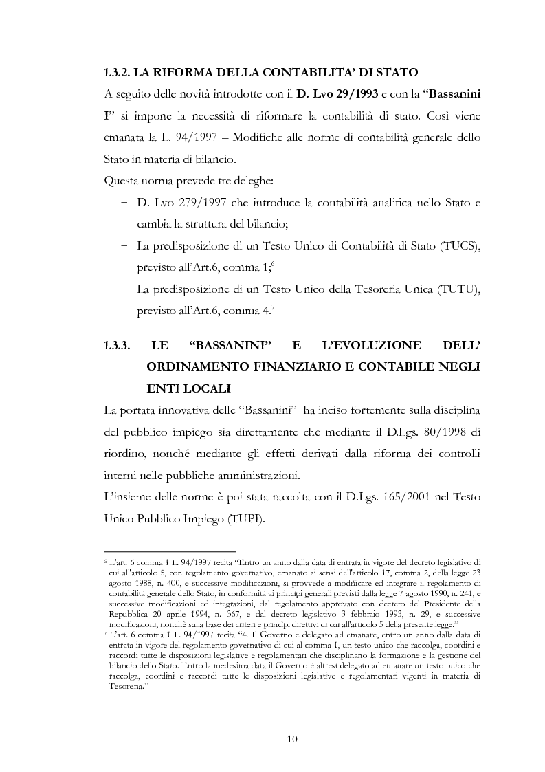 Anteprima della tesi: I principi contabili negli enti locali. Confronto con i principi contabili nazionali ed internazionali nel settore privato., Pagina 4