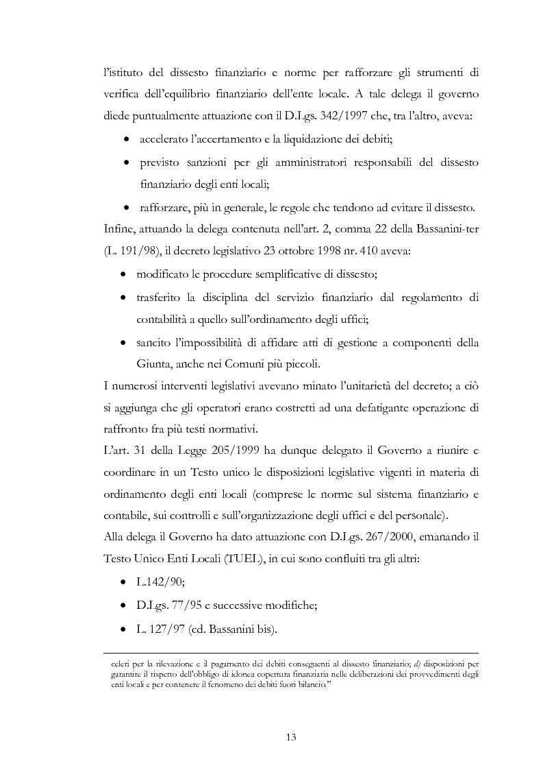 Anteprima della tesi: I principi contabili negli enti locali. Confronto con i principi contabili nazionali ed internazionali nel settore privato., Pagina 7