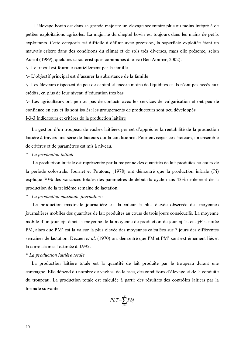 Anteprima della tesi: Evaluation de la durabilité des exploitations laitières dans le gouvernorat de Nabeul, Pagina 6