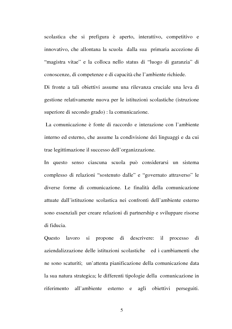 Anteprima della tesi: Il ruolo della comunicazione nelle istituzioni scolastiche, Pagina 2