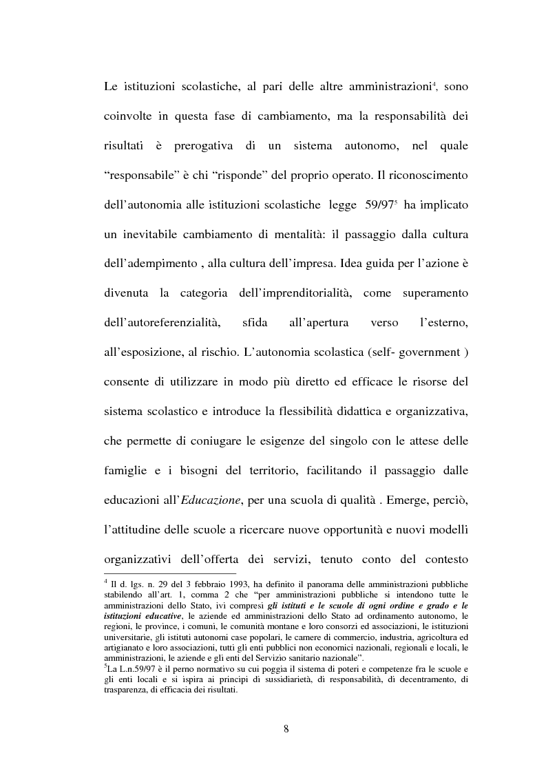 Anteprima della tesi: Il ruolo della comunicazione nelle istituzioni scolastiche, Pagina 5