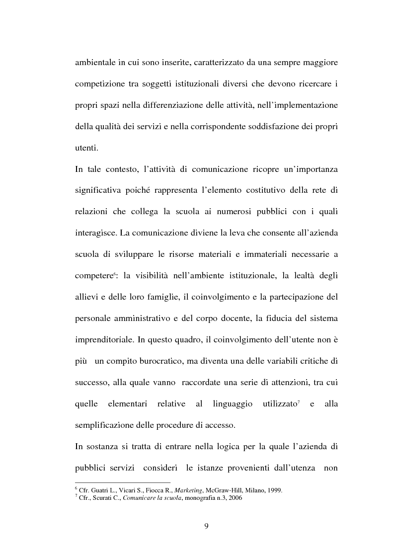 Anteprima della tesi: Il ruolo della comunicazione nelle istituzioni scolastiche, Pagina 6