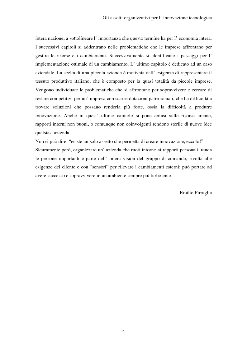 Anteprima della tesi: Gli assetti organizzativi per l'innovazione tecnologica, Pagina 2