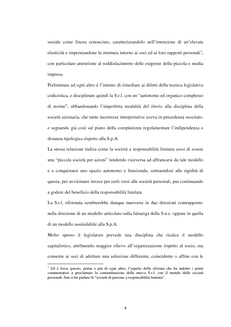 Anteprima della tesi: Il recesso dalla Srl, Pagina 4