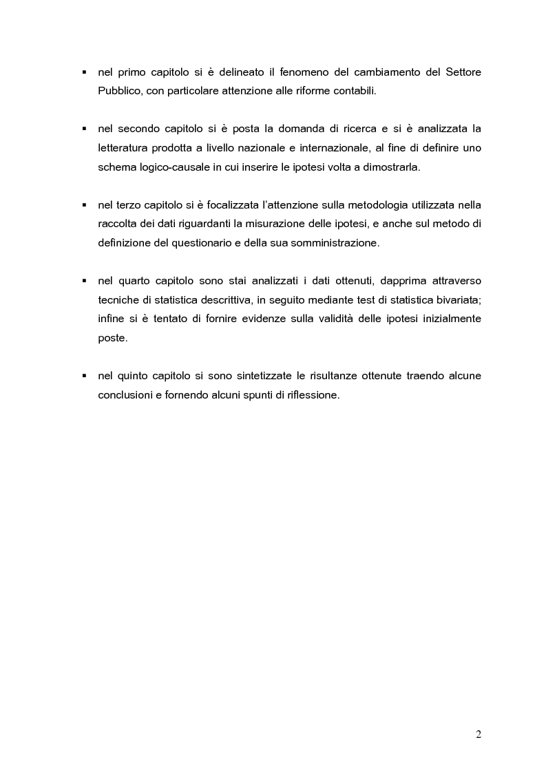 Anteprima della tesi: Determinanti nei processi di innovazione contabile negli enti locali, Pagina 2