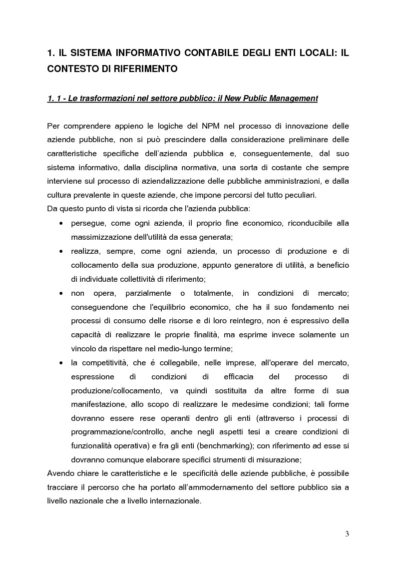 Anteprima della tesi: Determinanti nei processi di innovazione contabile negli enti locali, Pagina 3