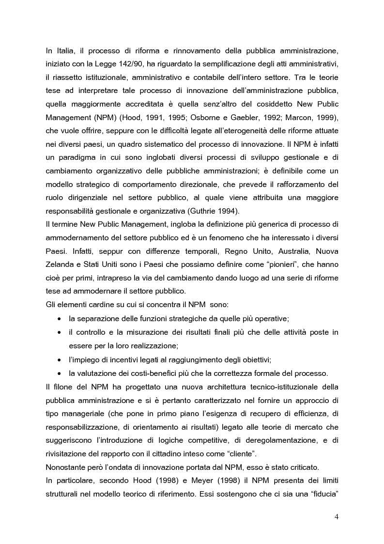 Anteprima della tesi: Determinanti nei processi di innovazione contabile negli enti locali, Pagina 4