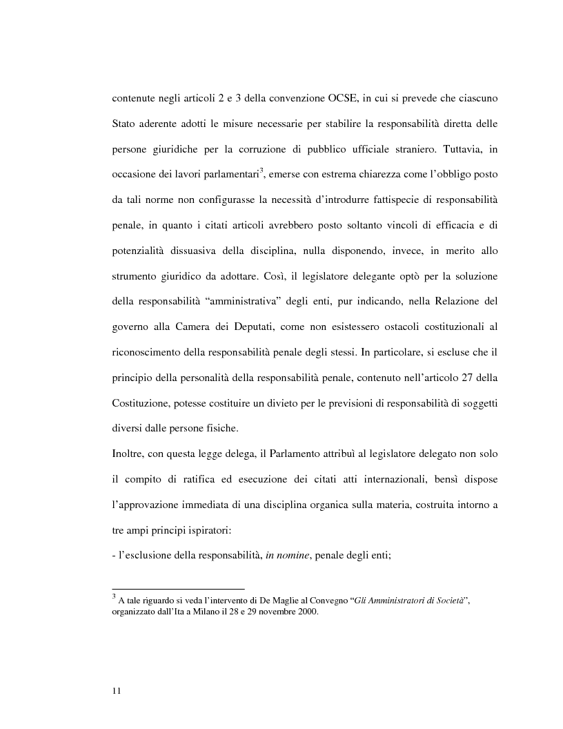 Anteprima della tesi: La responsabilità amministrativa degli enti dipendente da reato: il modello organizzativo, di gestione e di controllo, Pagina 8