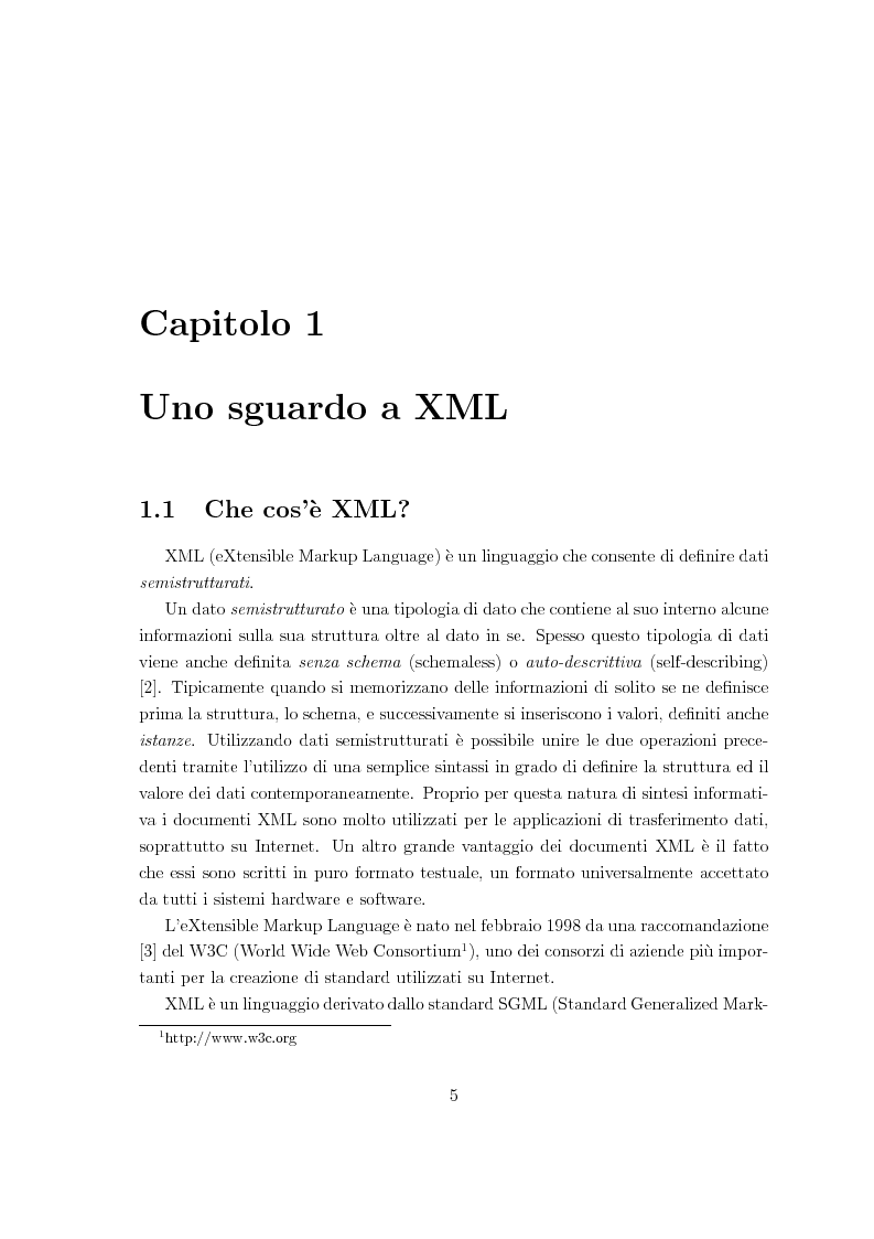Anteprima della tesi: Risoluzione efficiente di interrogazioni XPath su documenti XML con attributi e riferimenti, Pagina 3