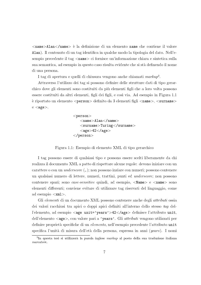 Anteprima della tesi: Risoluzione efficiente di interrogazioni XPath su documenti XML con attributi e riferimenti, Pagina 5