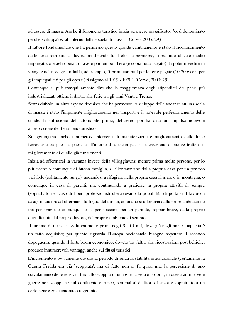 Anteprima della tesi: Evoluzione del turismo e fenomeno turistico nell'epoca della globalizzazione, con particolare attenzione agli stili turistici dei giovani, Pagina 5