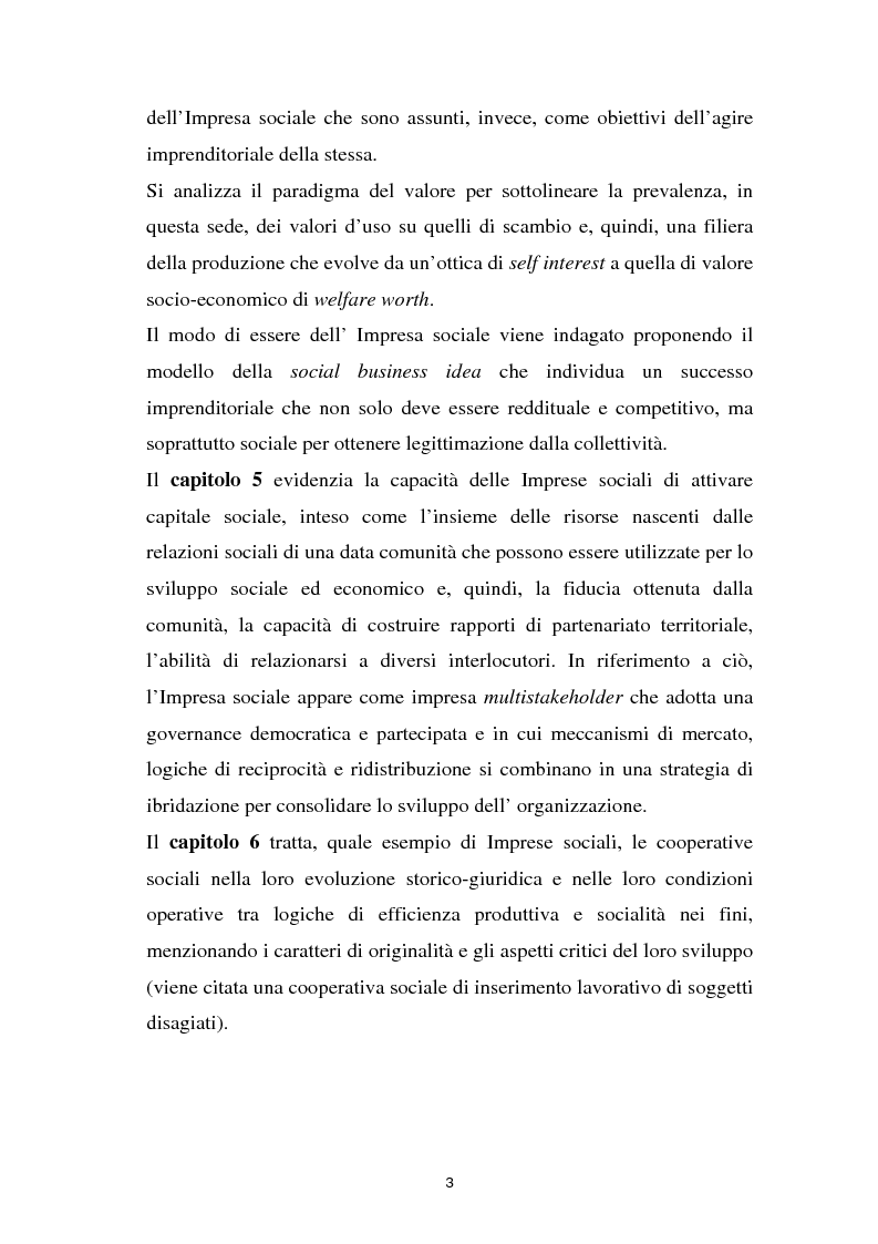 Anteprima della tesi: Alla ricerca dell'Impresa sociale, Pagina 3