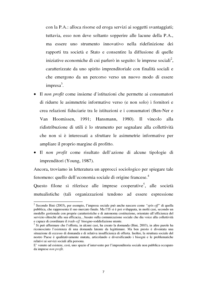 Anteprima della tesi: Alla ricerca dell'Impresa sociale, Pagina 7