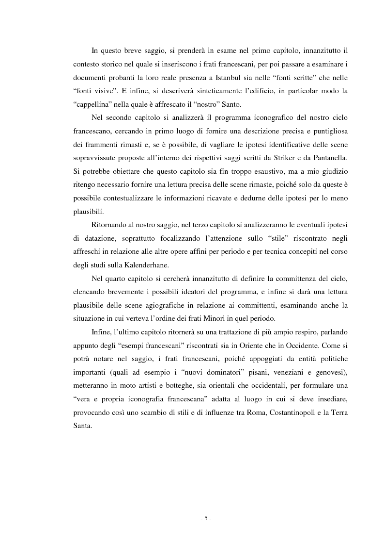 Anteprima della tesi: Il ciclo di affreschi con le storie di San Francesco d'Assisi alla Kalenderhane Camii in Istanbul, Pagina 2