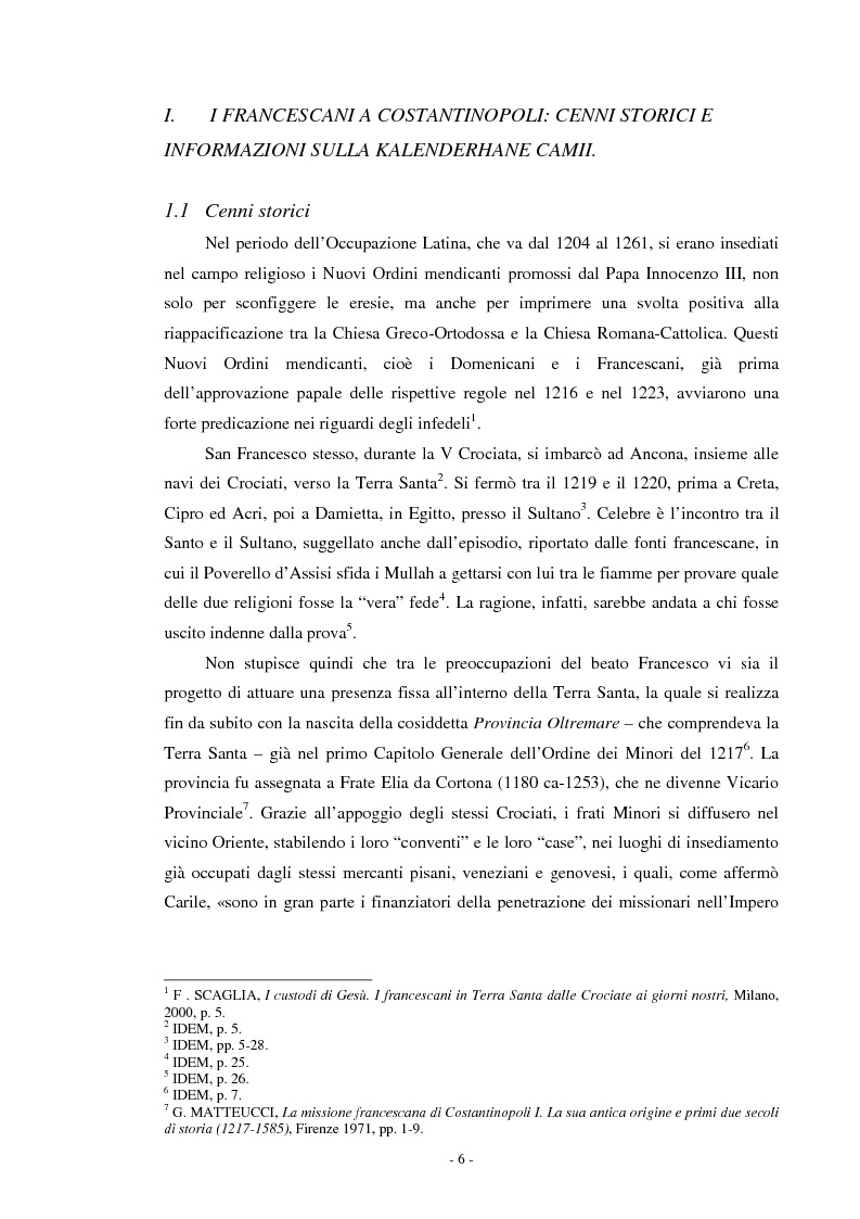 Anteprima della tesi: Il ciclo di affreschi con le storie di San Francesco d'Assisi alla Kalenderhane Camii in Istanbul, Pagina 3