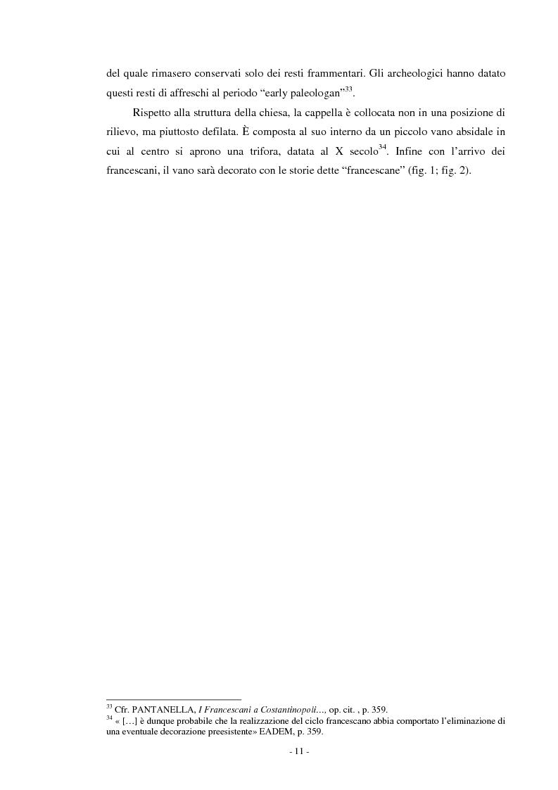 Anteprima della tesi: Il ciclo di affreschi con le storie di San Francesco d'Assisi alla Kalenderhane Camii in Istanbul, Pagina 8