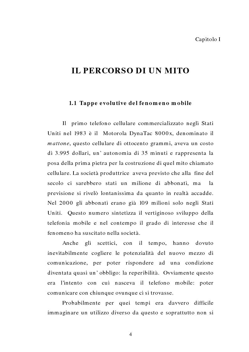 Anteprima della tesi: TV MOBILE: provocazione o nuova modalità di fruizione del mezzo televisivo?, Pagina 4