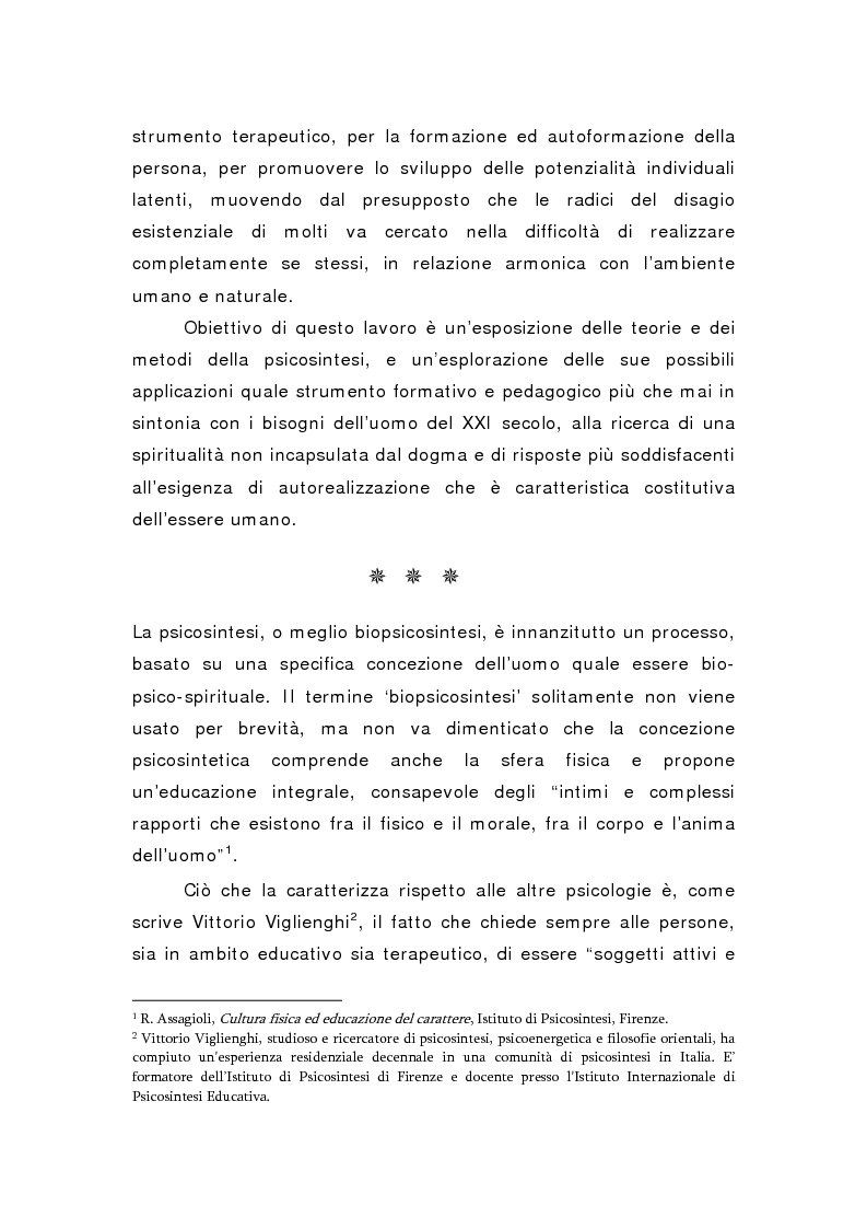 Anteprima della tesi: Oltre il viola. La psicosintesi, strumento pedagogico del nostro tempo, Pagina 2