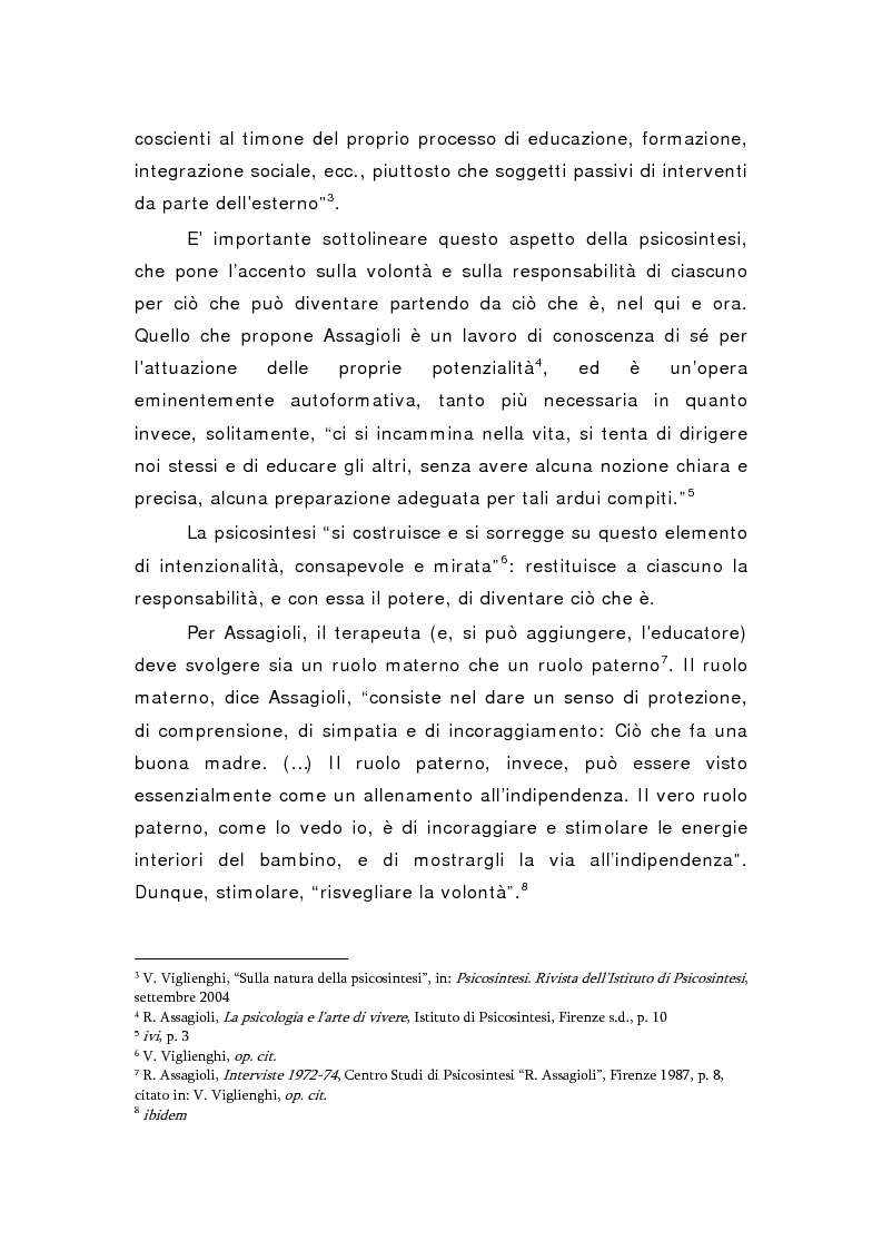 Anteprima della tesi: Oltre il viola. La psicosintesi, strumento pedagogico del nostro tempo, Pagina 3