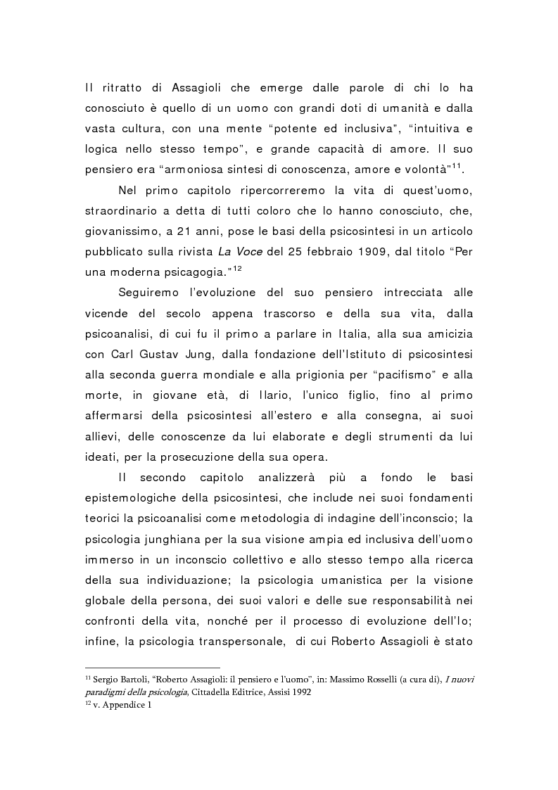 Anteprima della tesi: Oltre il viola. La psicosintesi, strumento pedagogico del nostro tempo, Pagina 5