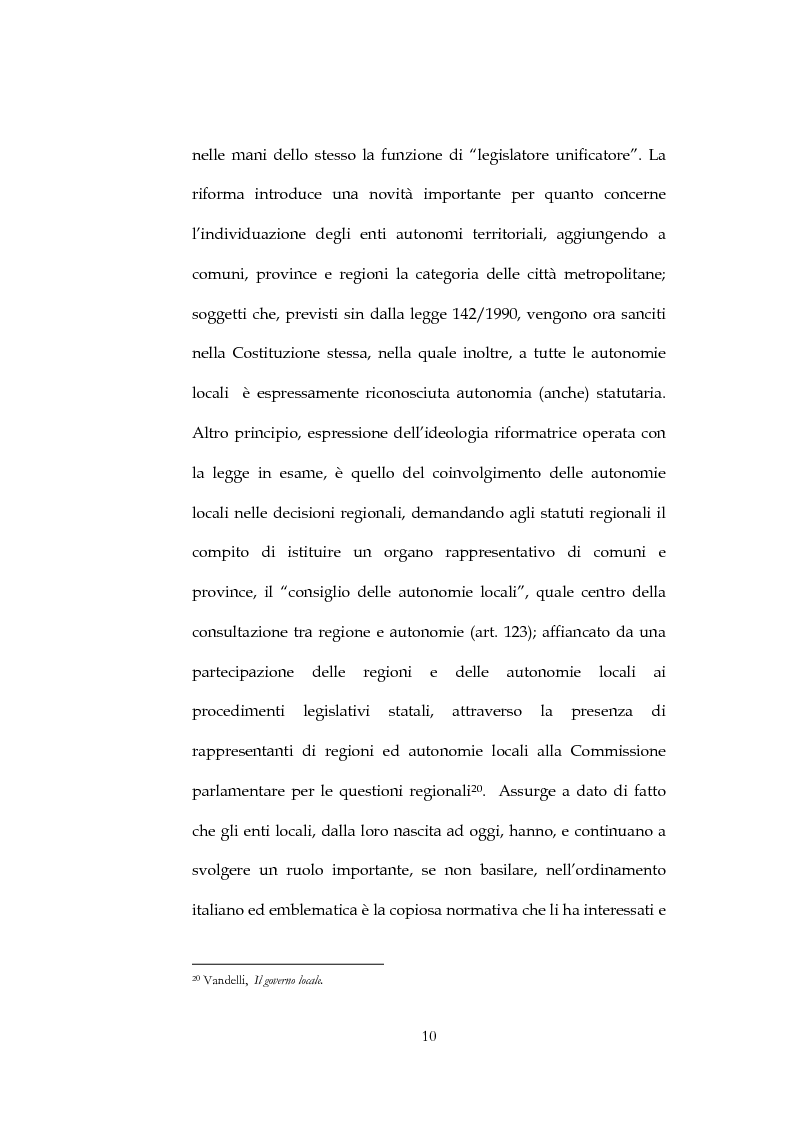 Anteprima della tesi: Il sistema di governo locale, Pagina 10