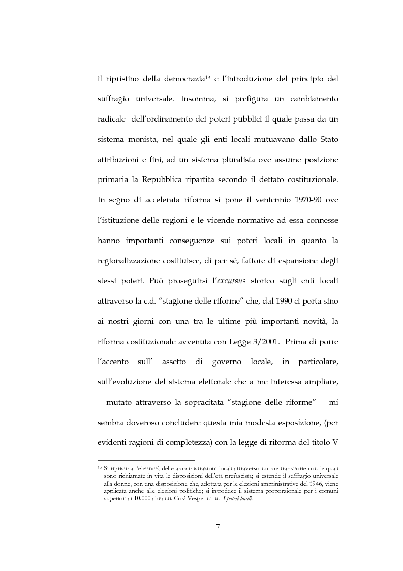 Anteprima della tesi: Il sistema di governo locale, Pagina 7