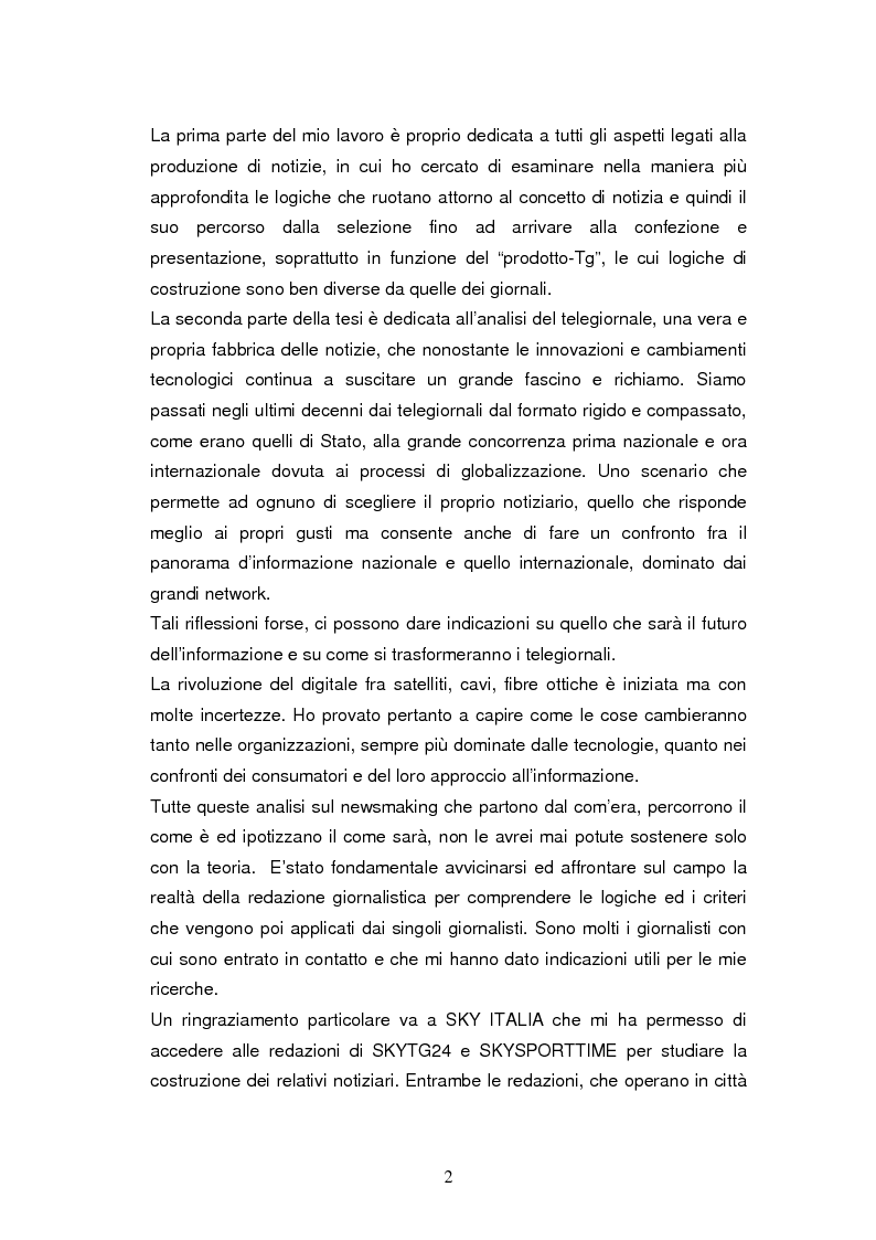 Anteprima della tesi: La costruzione della notizia: il caso Sky sport, Pagina 2