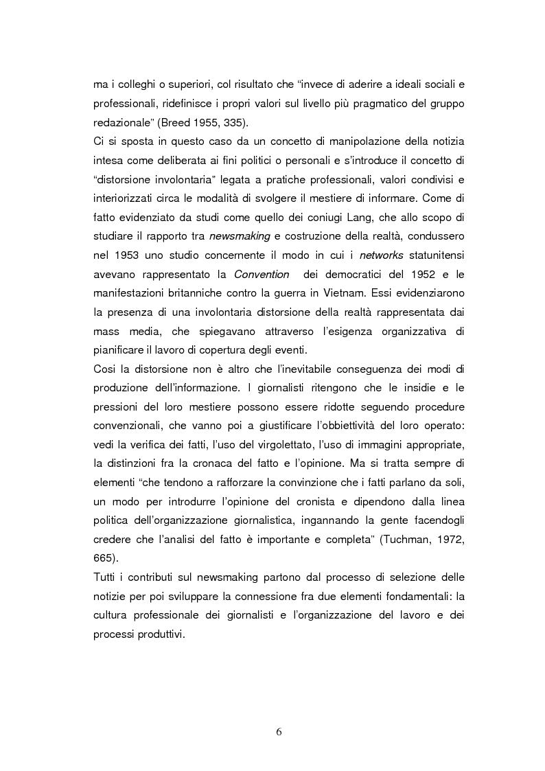 Anteprima della tesi: La costruzione della notizia: il caso Sky sport, Pagina 6