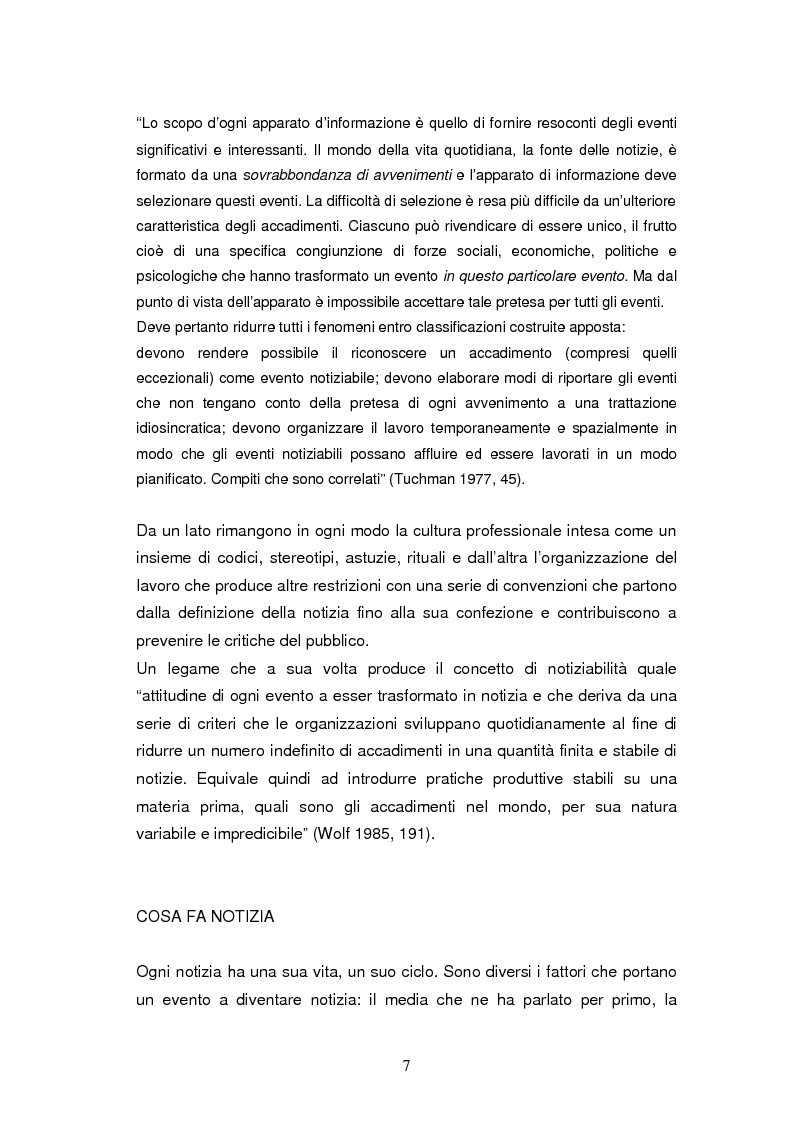 Anteprima della tesi: La costruzione della notizia: il caso Sky sport, Pagina 7