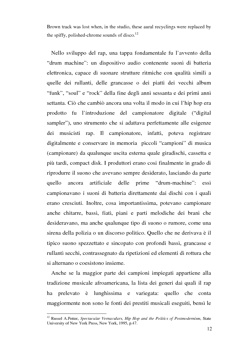 Anteprima della tesi: ''Blood of a Slave, Heart of a King'': la rilevanza poetica della rap music nel contesto americano contemporaneo, Pagina 10