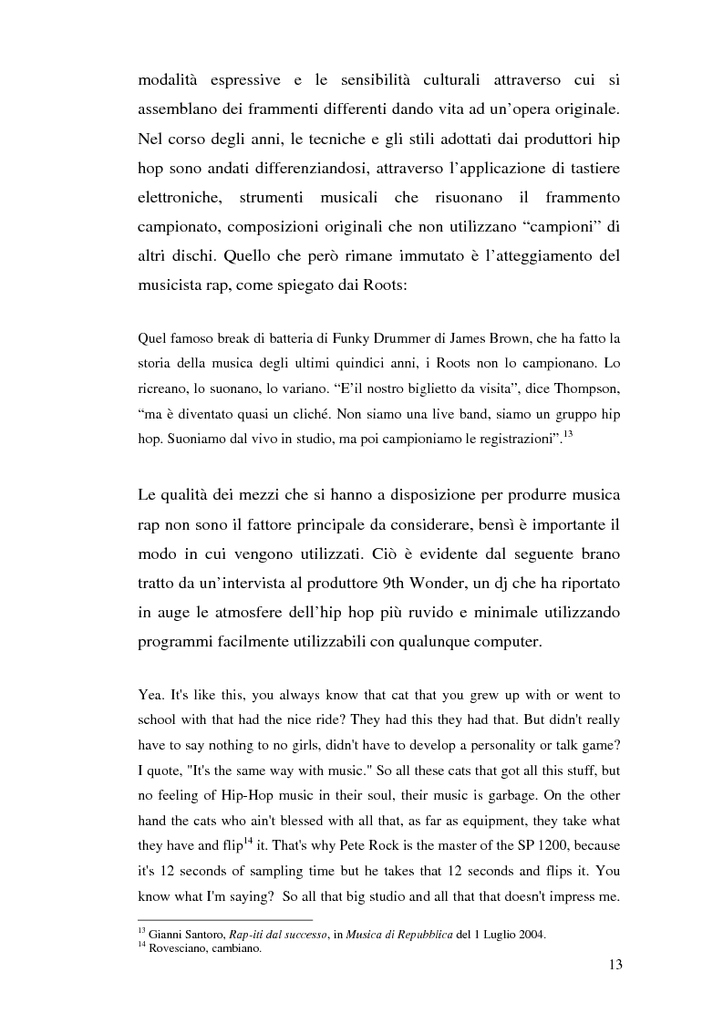 Anteprima della tesi: ''Blood of a Slave, Heart of a King'': la rilevanza poetica della rap music nel contesto americano contemporaneo, Pagina 11