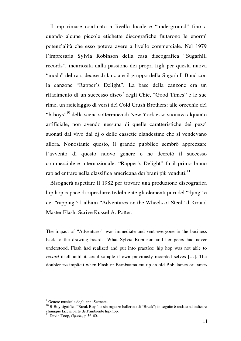 Anteprima della tesi: ''Blood of a Slave, Heart of a King'': la rilevanza poetica della rap music nel contesto americano contemporaneo, Pagina 9