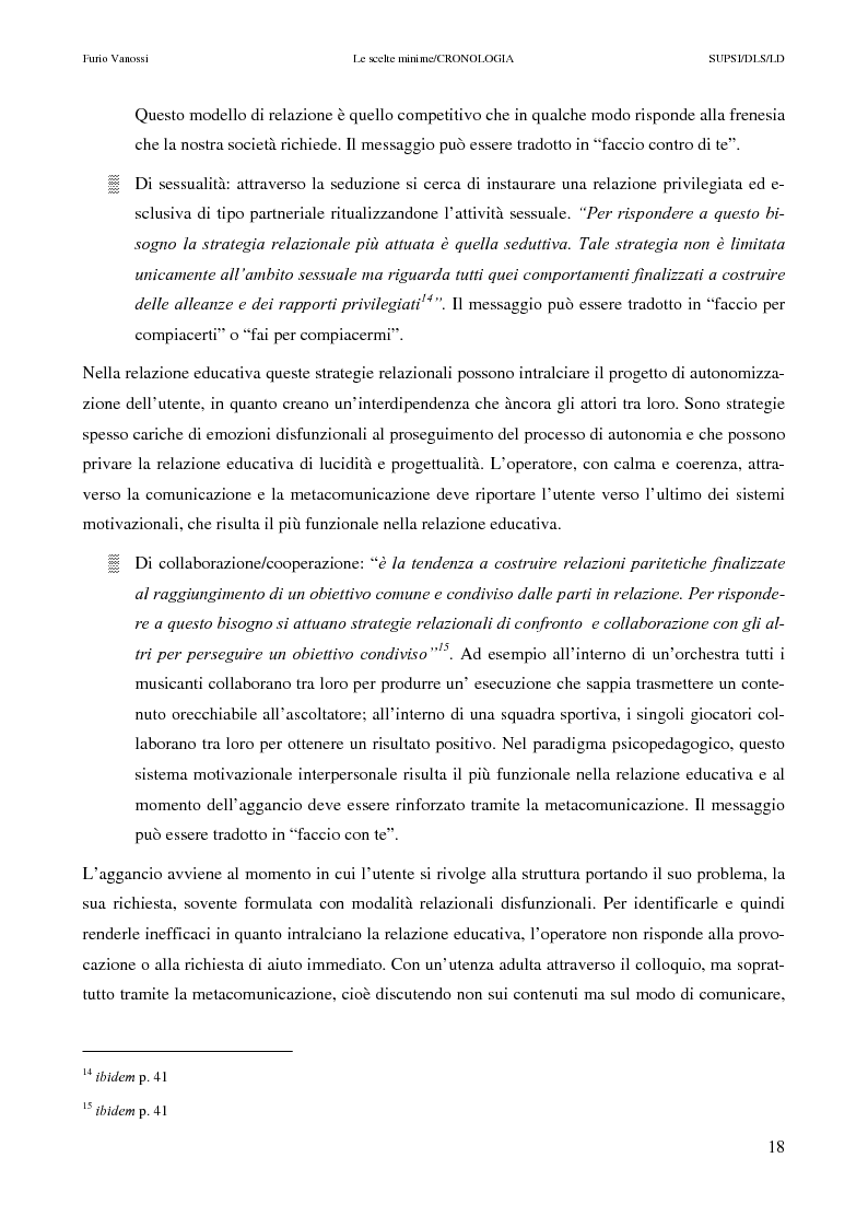 Anteprima della tesi: Le scelte minime, il colloquio in campo psicopedagogico, Pagina 13