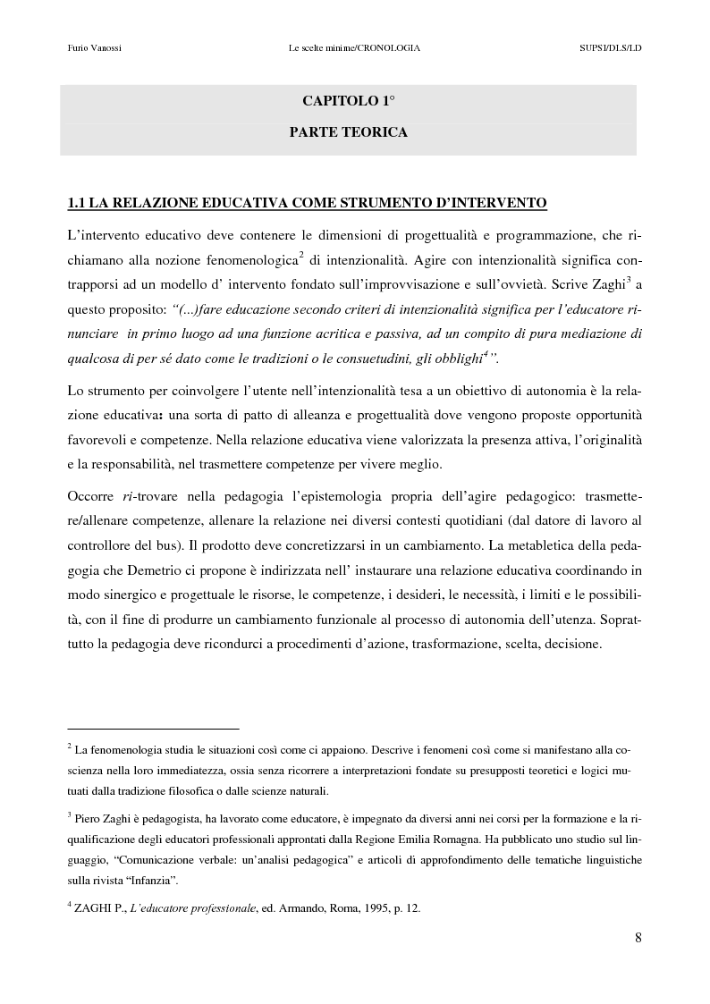 Anteprima della tesi: Le scelte minime, il colloquio in campo psicopedagogico, Pagina 3