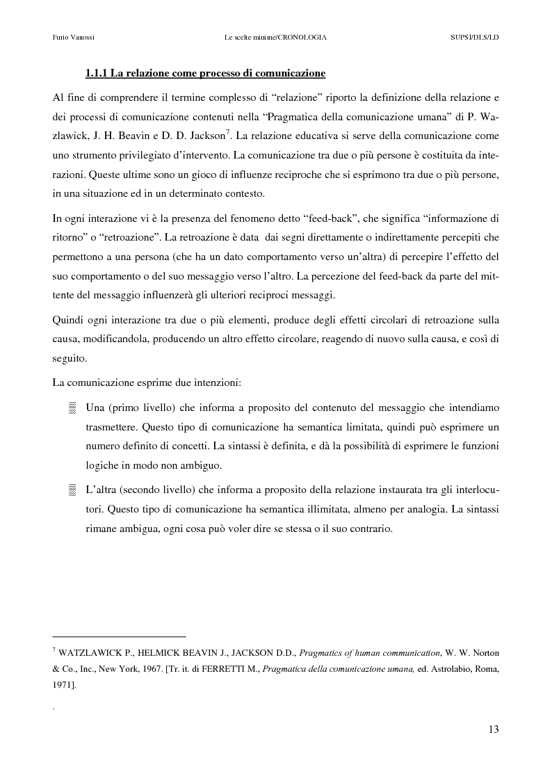 Anteprima della tesi: Le scelte minime, il colloquio in campo psicopedagogico, Pagina 8