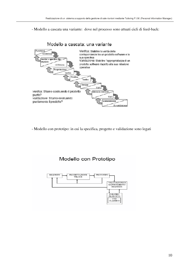 Anteprima della tesi: Realizzazione di un sistema a supporto della gestione di sale riunioni mediante Tailoring di tool P.I.M. (Personal Information Manager), Pagina 6