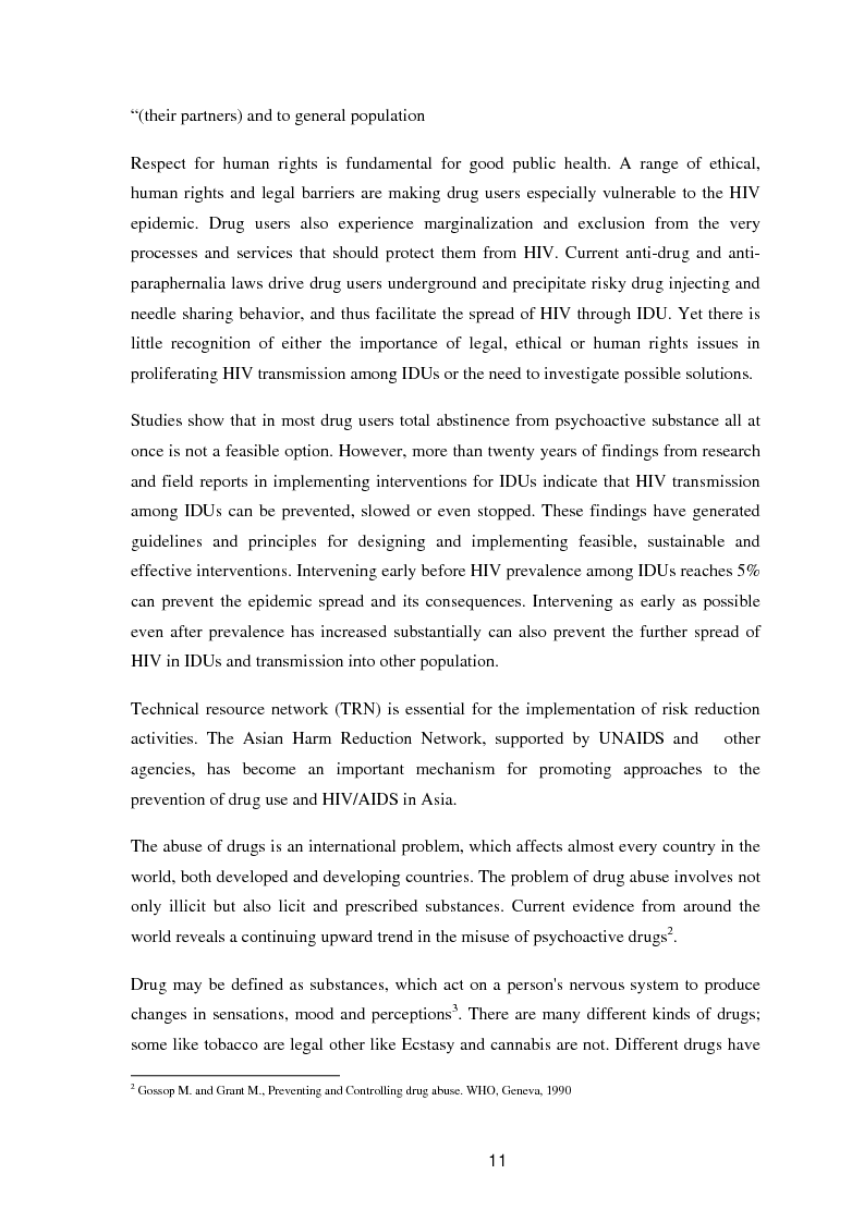 Anteprima della tesi: A study of knowledge and behaviour in relation to the risk of HIV among injecting drug users in Bhaktapur district of Nepal, Pagina 3