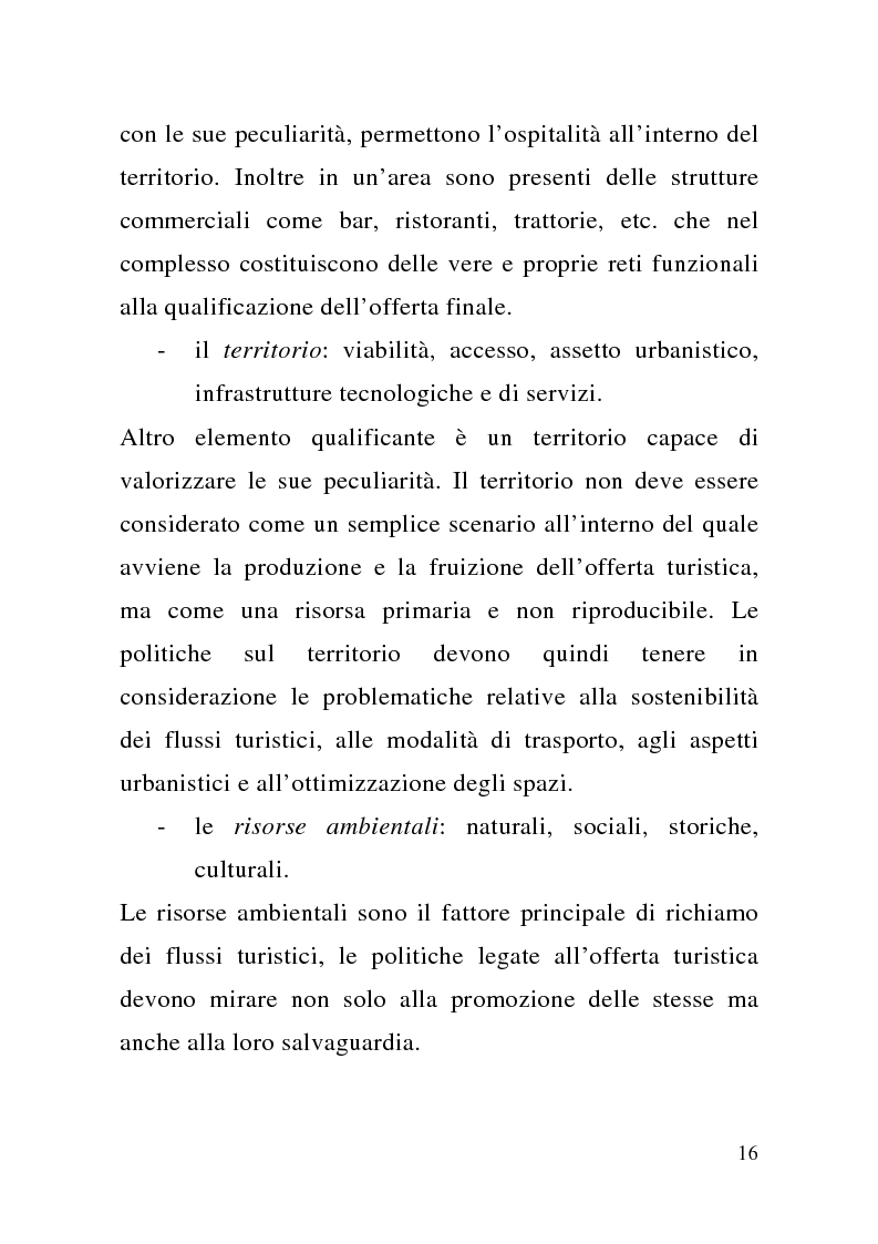 Anteprima della tesi: Enogastronomia e territorio nel fenomeno turistico, Pagina 10
