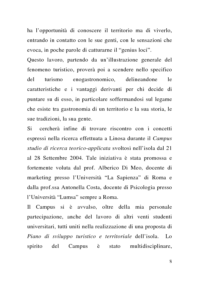 Anteprima della tesi: Enogastronomia e territorio nel fenomeno turistico, Pagina 2